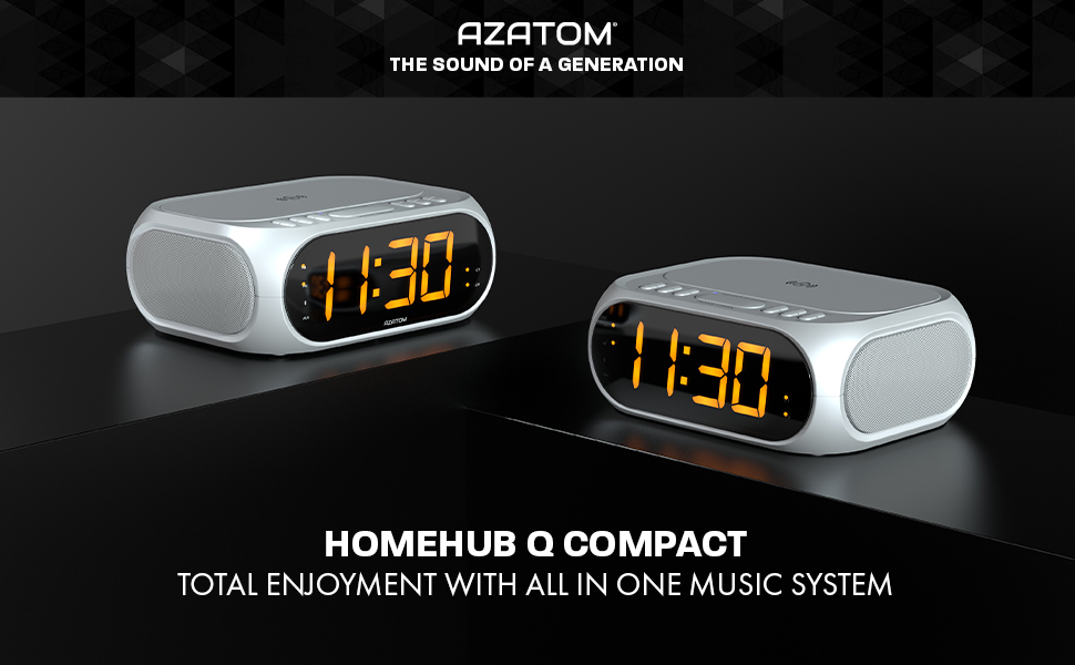ALL ROUND RADIO ALARM AND WIRELESS CHARGER MUSIC SYSTEM