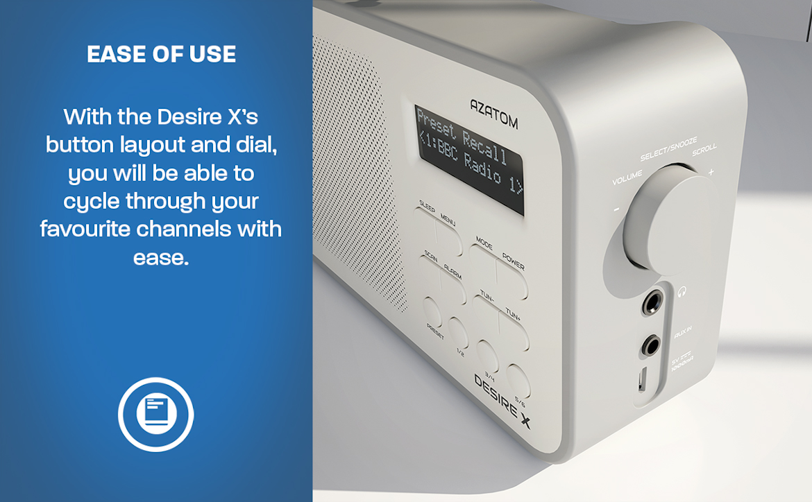 Radio Sveglia Radio Portatile DAB Monodeal - Con Luce Dimmerabile E Controllo Alexa Radio Cucina Monodeal