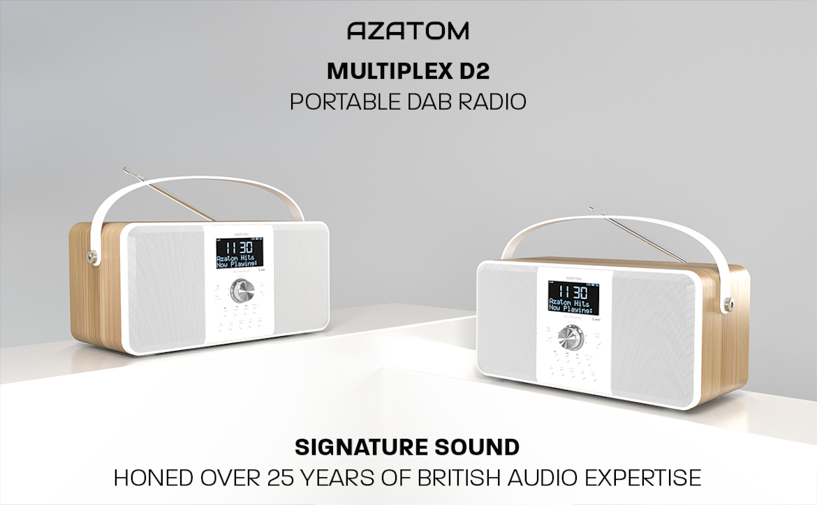 Azatom DAB DAB FM Radio Speaker Clock Alarm Bluetooth - Multiplex Oak (R) 709311394012 - Foto 9