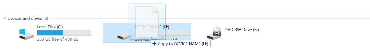 Copy the Firmware to the device