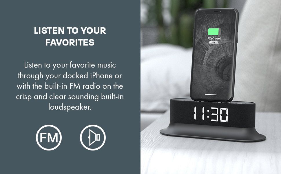alarm clock docking station for iphone 11