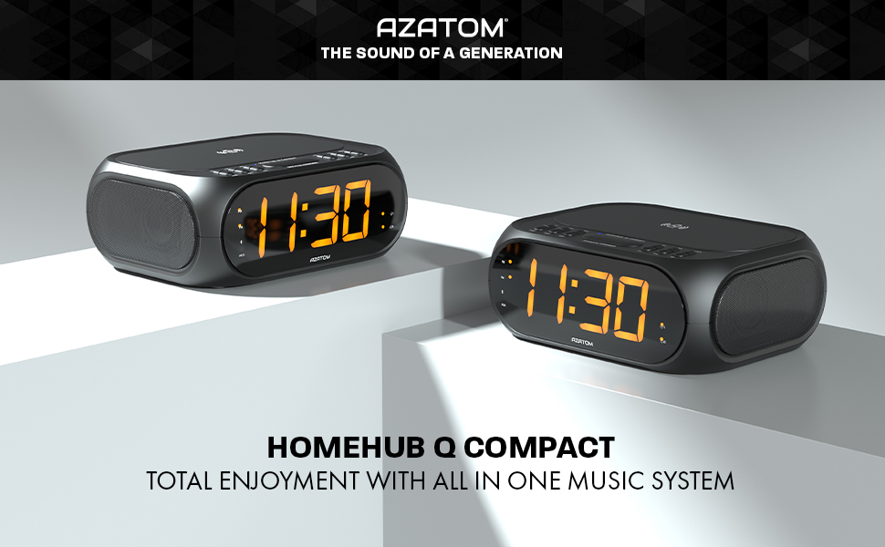 ALL ROUND RADIO ALARM AND WIRELESS CHARGER MUSIC SYSTEM