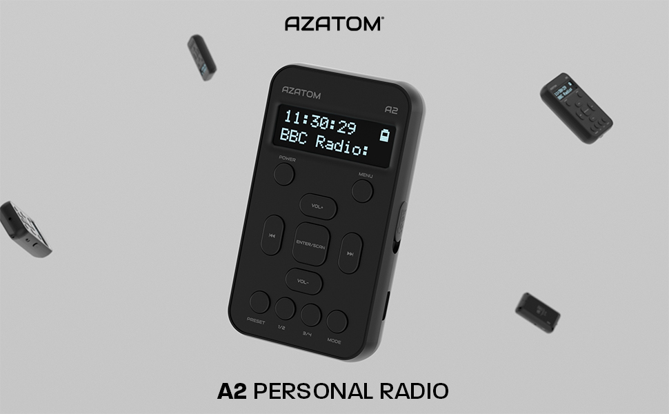 Azatom A2 Personal Portable DAB and FM radio