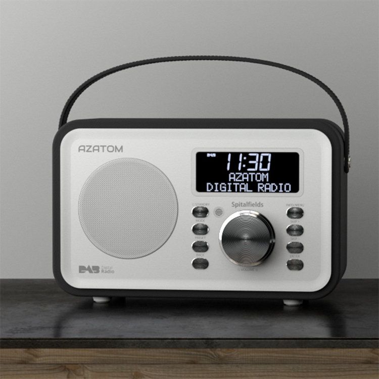 Azatom DAB FM Radio Alarm Clock Speaker Recharge Battery Spitalfields
