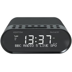 Renewed Black Moreaudio Desire DAB Digital FM Radio Alarm Clock Rechargable Battery / Mains Powered